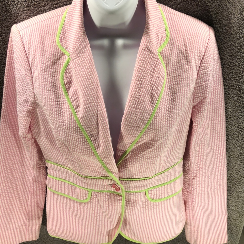 Vintage Lilly Pulitzer Seersucker Blazer, size 6